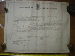 1903 Diplome De L'Universite De Liege NISSENNE Verviers CANDIDAT INGENIEUR - Diplômes & Bulletins Scolaires