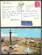 1967 Elizabeth 8p, London (30 Jan) Picture Postcard To Charleston SC USA - Lettres & Documents