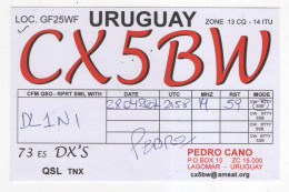 AK 221257 QSL - Uruguay - Lagomar - Amateurfunk