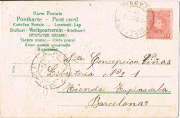 55738. Postal PUIGCERDA (Gerona) 1906. Felicitacion Navidad - Covers & Documents