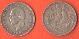 Grecia 20 Drachmai 1960 Dracme Greece Grèce Silver Coin - Griekenland