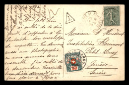 CARTE DU CHEMIN DE FER DU SALEVE (FRANCE) TAXEE AVEC 1 TIMBRE A 25 CENTIMES - CACHET DE PETIT LANCY DU 15.05.1923 - Postage Due