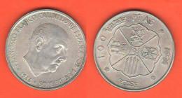 Spagna 100 Pesetas 1966 España Caudillo Franco Espagne Spain Silver Coin - Eerste Muntslagen