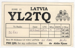 AK 221298 QSL - Latvia - Aluksne - Amateurfunk