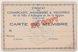 Fixe Carte De Membre Syndicat Commerçants Magasiniers ... Ville D'Aubagne Fondé En 1907 - Cartes De Membre