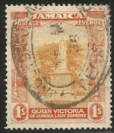 524 Jamaica Statue Queen Victoria 1sh Orange (JAM-114) - Jamaica (...-1961)