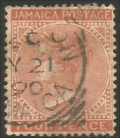 524 Jamaica 1883 Victoria Four Pence (JAM-104) - Jamaica (...-1961)