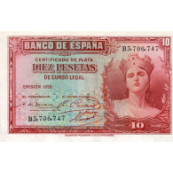 ESPAGNE - PICK 86 A - 10 PESETAS - 1935 (1936) - SPL - 10 Pesetas