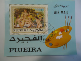 FUJEIRA  USED STAMPS SHEET  1970  ART PAINTING NUDES GHSNTOUS - Nudes