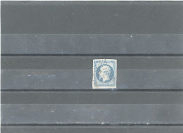 FRANCE - OBLITERATION PC - N°15 - 25 C BLEU   -Obl  LOSANGE PC 9  AGEN( LOT ET - GARONNE ) - 1853-1860 Napoleon III