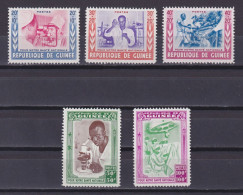 GUINEA 1960, Sc #B12-B16, Health Propaganda, MH - Guinea (1958-...)