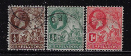 BARBADOS  1912  SCOTT# 116-118  USED - Barbados (...-1966)