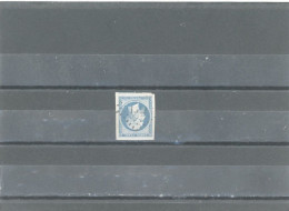 FRANCE - OBLITERATION PC - N°14 - 20 C BLEU   -Obl  LOSANGE PC 1519 HIERSAC ( CHARENTE ) - 1853-1860 Napoleon III