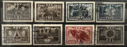 Russie/Russia 1943 Yvert 871-878 - Oblitérés