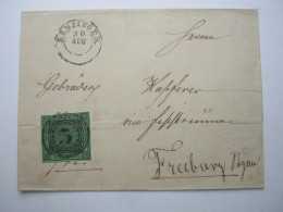 BADEN , KENZINGEN     ,klarer Stempel Auf Brief 1858 - Storia Postale