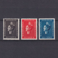 NETHERLANDS 1938, Sc# 209-211, Queen Wilhelmina, MH - Neufs