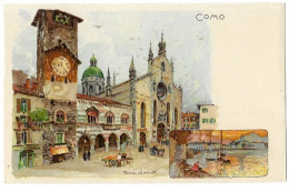 COMO: Cartolina Aristica Wielandt ~1900 - Como