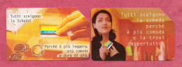 Italy- Telecom- La Scheda Telefonica Dove Vai Dove Vuoi- Phone Card Used By 5000 & 10000 Lire- - Public Practical Advertising