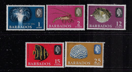 BARBADOS  1965  SCOTT#267,268,274-276  MH - Barbados (...-1966)