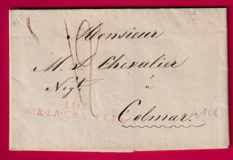 MARQUE CONQUIS 103 AIX LA CHAPELLE AACHEN ALLEMAGNE GERMANY 1808 POUR COLMAR LETTRE - 1792-1815: Conquered Departments