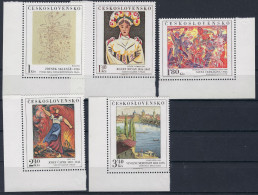 Cecoslovacchia / Tschechoslowakei 1975 Michel Nr. 2294 - 2298 Pittura / Malerei - Unused Stamps