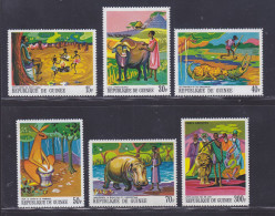 GUINEE N°  355, 358, 359, 360, A82, A85 ** MNH Neufs Sans Charnière, TB (D2631) Contes Et Légendes Africaines - 1968 - Guinea (1958-...)