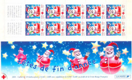 FRANCE 2001 - Croix-Rouge Boule Père Noël - Bande Carnet N° BC 2050 Non Pliée Neuf ** - Red Cross