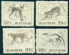 1964 Wild Animals,Siberian Lynx,leopard Cat,Amur Leopard,marten,Korea,M.558,MLH - Felini