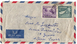1,144 CYPRUS, 1952, VIA AIR MAIL, COVER TO GREECE (DAMAGED BACK) - Lettres & Documents