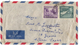 1,144 CYPRUS, 1952, VIA AIR MAIL, COVER TO GREECE (DAMAGED BACK) - Brieven En Documenten