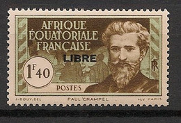 AEF - 1940 - N°YT. 117 - Crampel 1f40 France Libre - Neuf Luxe ** / MNH / Postfrisch - Nuovi