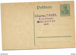 17 - 7 - Entier Postal Neuf Adressé Charles Tavel Mulhouse - Other & Unclassified