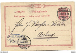 17 - 26 - Entier Postal Envoyé De Berlin En Suisse 1891 - Other & Unclassified