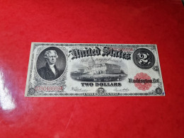 1917 USA $2 DOLLAR *RED SEAL NOTE* UNITED STATES BANKNOTE VF+ BILLETE USA COMPRA MULTIPLE CONSULTAR - United States Notes (1862-1923)