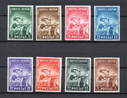 Albania 1943 Old Set Definitives Stamps (Michel 330/37) MLH - Albanië