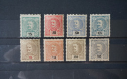 (T1) Portugal 1898 King Carlos Complete Set - Af. 140 To 147 - MH - Nuovi