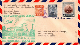 GUATEMALA CC PRIMER VUELO A HOUSTON TEXAS USA 1946 - Guatemala