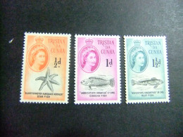 51 TRISTAN DA CUNHA 1960 / ELIZABERTH II (fauna Marina) / YVERT 28 - 30 MH - Tristan Da Cunha