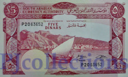 YEMEN DEMOCRATIC REPUBLIC 5 DINARS 1965 PICK 4b UNC - Yémen