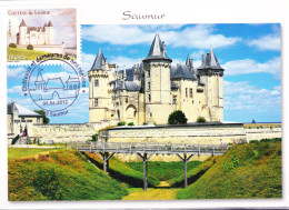 Carte Maximum CHATEAU DE SAUMUR OBLT SPECIALE ILLUSTREE DU 09.06.2012 SAUMUR  EDITIONS MG - 2010-2019