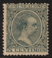 Edifil 216* Alfonso XIII 5 Cts Verde Nuevo - Nuevos