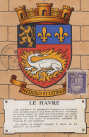 Carte  Maximum   FRANCE    Armoiries  Du  HAVRE     1943 - 1940-1949