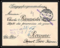 Lettre 1 2873 Prisonniers De Guerre Kriegsgefangenen War 1914/1918 Censuré Strasbourg P Roanne Loire 1916 - WW I
