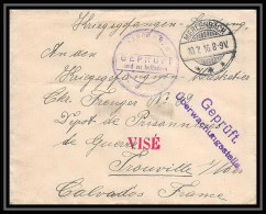 Lettre 1 2827 Prisonniers De Guerre Kriegsgefangenen War 1914/1918 Censuré Saargemünd Merlenbach Trouville Calvados 1916 - WW I