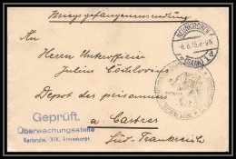 Lettre 1 2830 Prisonniers De Guerre Kriegsgefangenen War 1914/1918 Censuré Neunkirchen Pour Castres Tarn 1915 - WW I