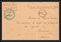 7118/ Carte De Prisonnier De Guerre (War) 1914/1918 Roussillon Isère Pour Romans Drome 1916 Convoyeur Lyon à Tarascon - WW I