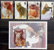 Montserrat 2004, Cats, MNH S/S And Stamps Set - Montserrat