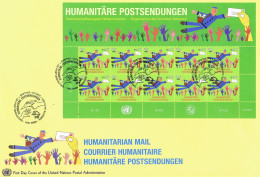 UNO Wien 512 Humanitäre Postsendungen - Kleinbogen Auf Schmuck-FDC WIEN 2007 - FDC