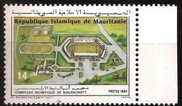 Mauritanie 1984 N° 551 ** Complexe Olympique, JO, Nouakchott, Architecture, Football, Tennis, Athlétisme, Voiture, Sport - Mauritanië (1960-...)