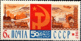 USSR 1967 "50th Anniversary Of The Ukrainian SSR" 1v Quality:100% - Nuovi
